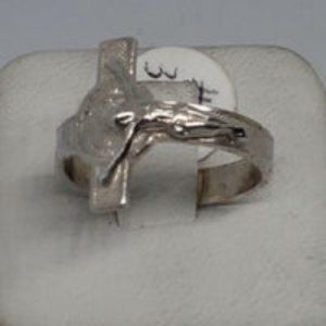 Real .925 Sterling Silver Cross Ring
